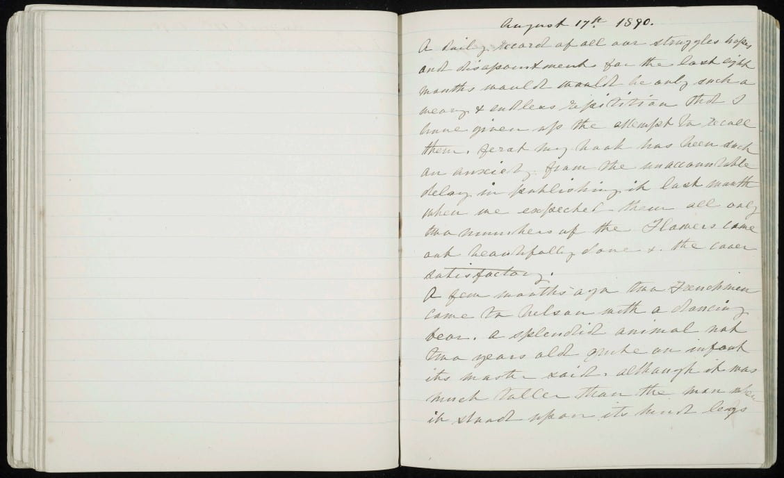 page of emily's diary